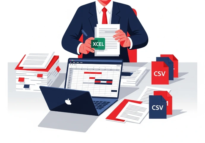 Digital workflow automation graphic showing connected system icons and data flow.&#34;