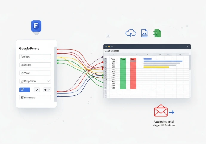 Google Form to Google Sheet automation illustration